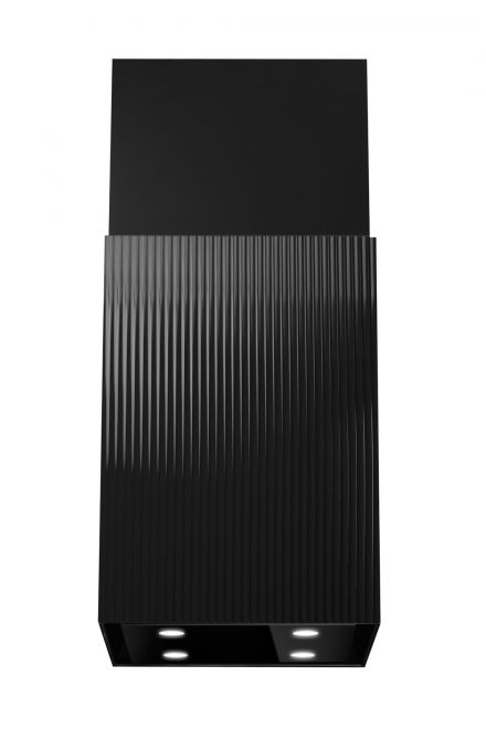 Frihängande köksfläkt Quadro Moderno Glass Black - produktbild 4