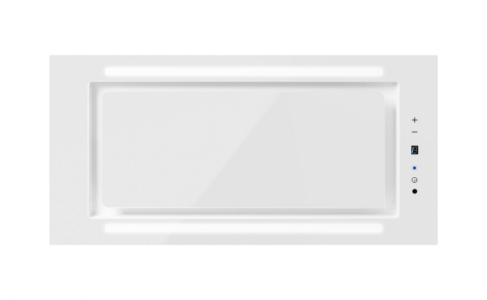 Skåpintegrerad köksfläkt Lando Glass 2STRIPS White - Vit - produktbild 3