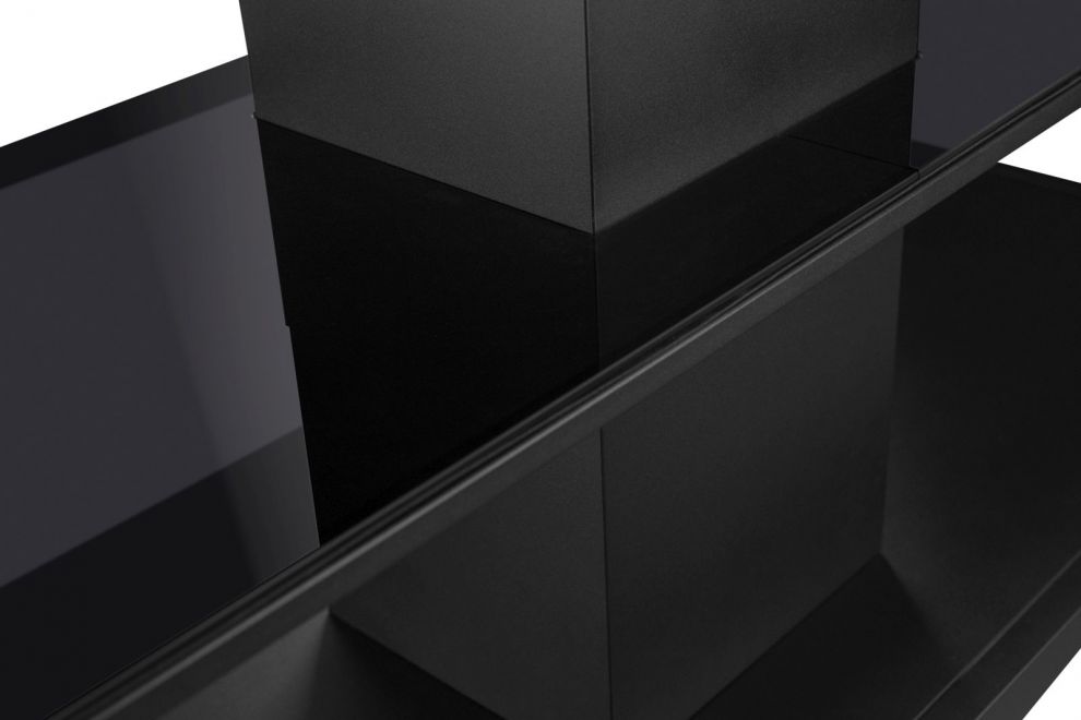 Frihängande köksfläkt Centropolis Elite Glass Black Matt - Svart matt - produktbild 7