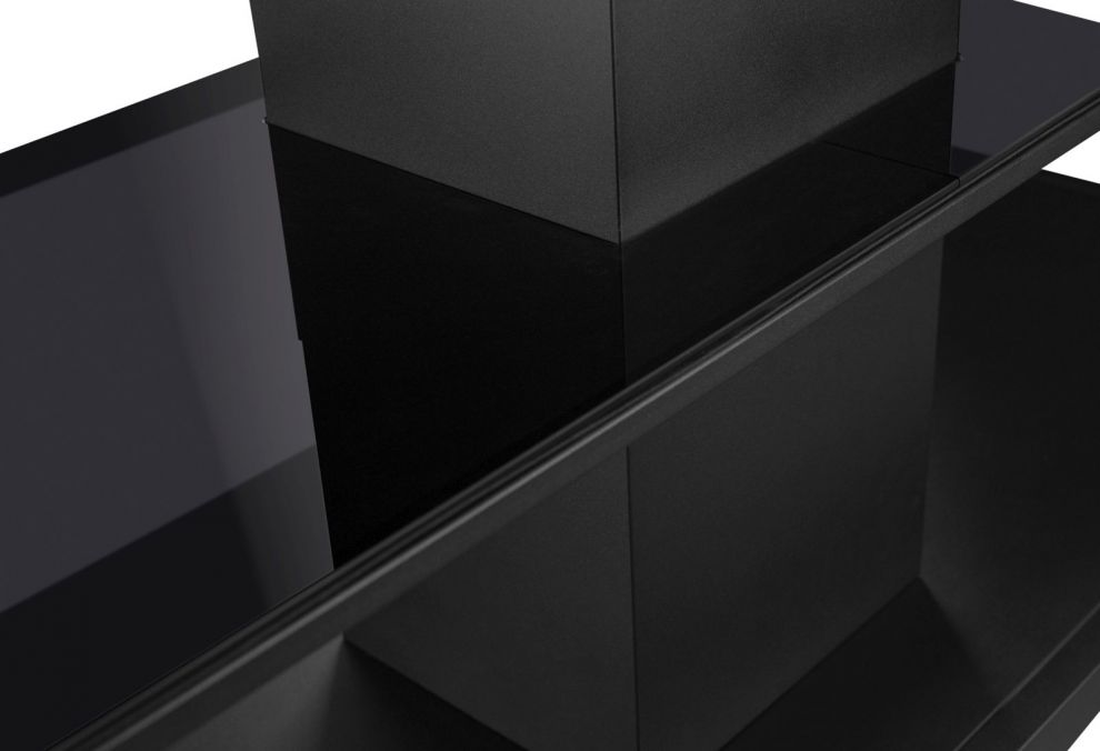 Frihängande köksfläkt Metropolis Elite Glass Black Matt - Svart matt - produktbild 6