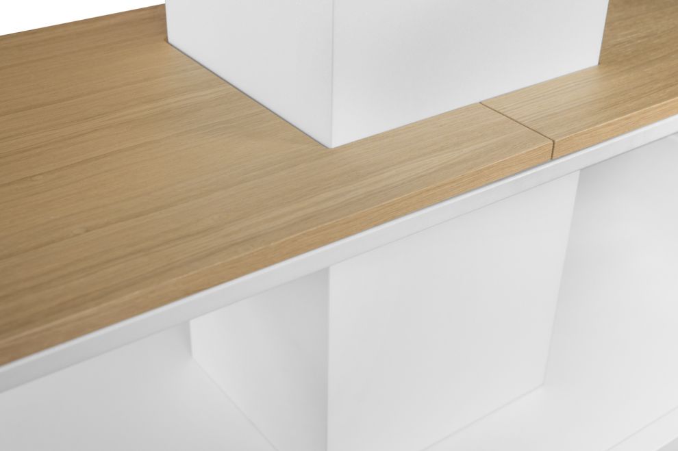 Frihängande köksfläkt Metropolis Premium Wood White Matt - produktbild 5