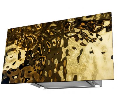 Vägghängd köksfläkt Flexi Wave Gold - Guld - 80 cm